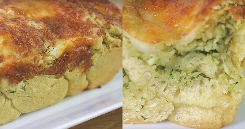 Чесночный пирог с зеленью и сыром. Перед его ароматом не устоит никто.
