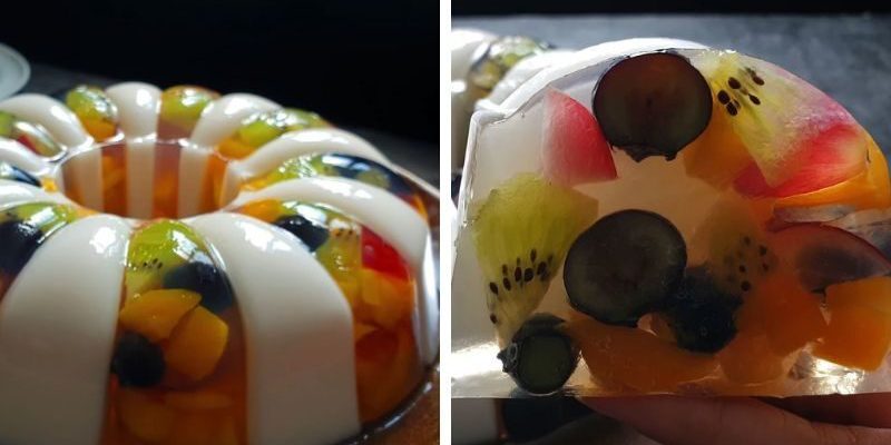 Свежий и летний десерт: красивый фруктовый торт-желе + видео